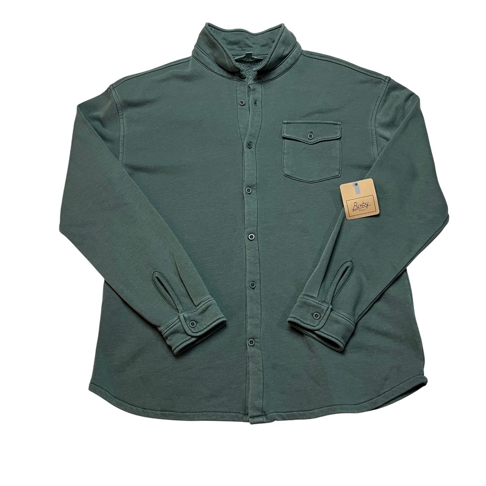 Bixby Nomad Shacket Mens XL Green Button Up Fleece Shirt Jacket NWR-KBK10020 SFL